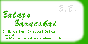 balazs baracskai business card